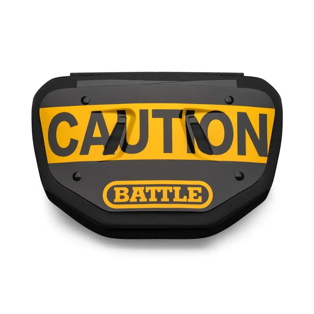 battle-defender-caution-football-back-plate-adult-schaum image 1