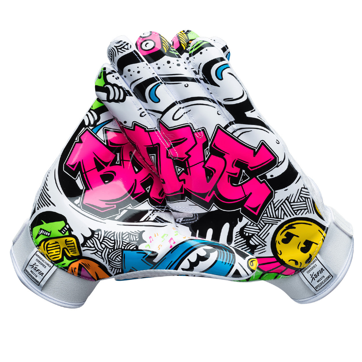 battle-double-threat-graffiti-receiver-handschuhe-adult-l-grip image 1
