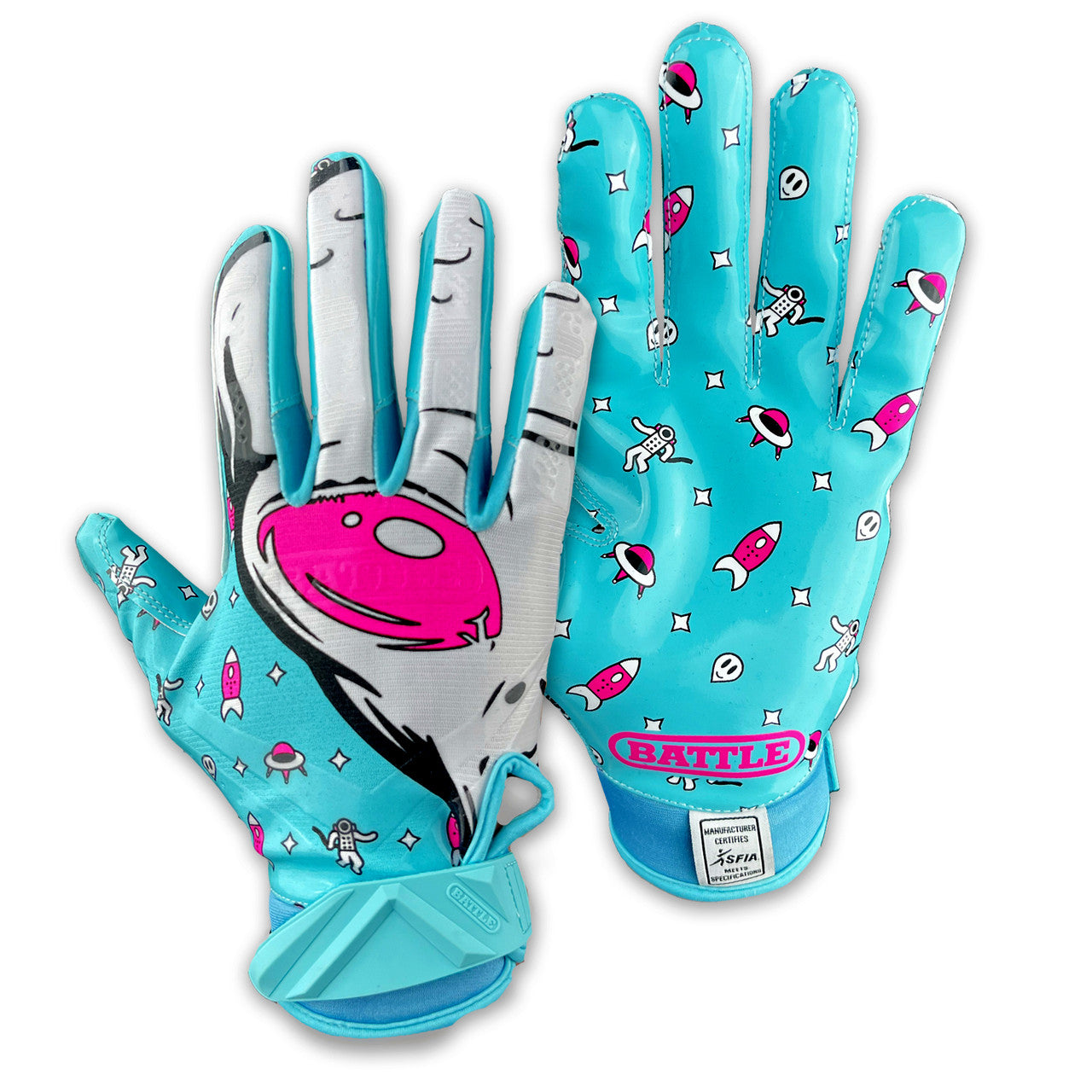 battle-double-threat-alien-receiver-handschuhe-neon-gr-n-l-grip image 5