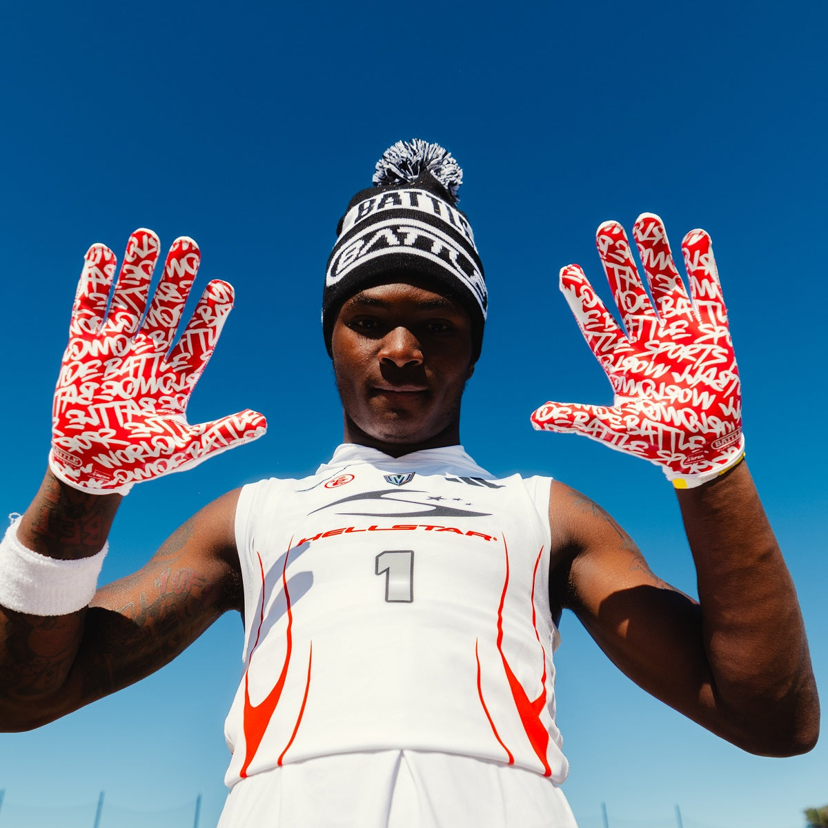 battle-doom-speed-lux-receiver-football-handschuhe-adult-mit-grip image 2