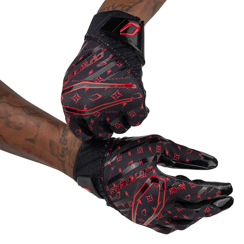 cutters-rev-pro-6-0-receiver-handschuhe-black-red-lux-grip image 3