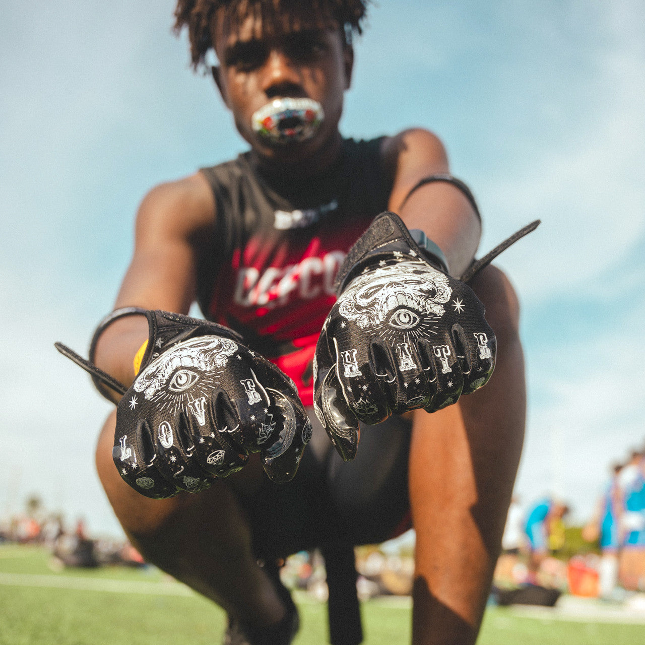battle-speed-speed-freak-receiver-handschuhe-wei-l-mit-grip image 3