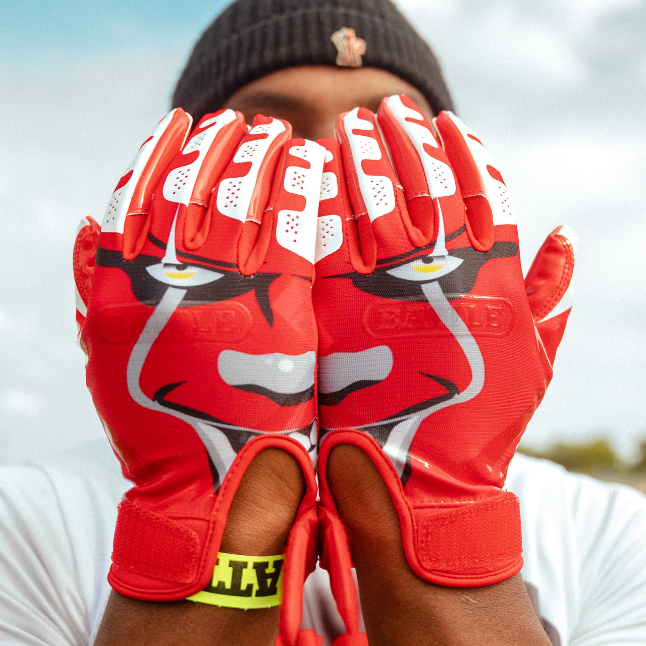 battle-double-threat-clown23-cloaked-footballhandschuhe-l-print image 2
