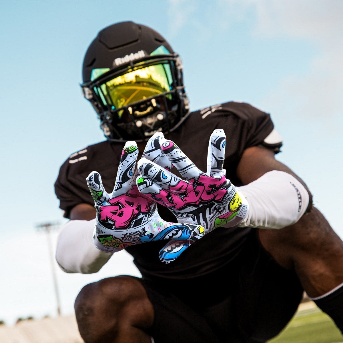 battle-double-threat-graffiti-receiver-handschuhe-adult-l-grip image 2