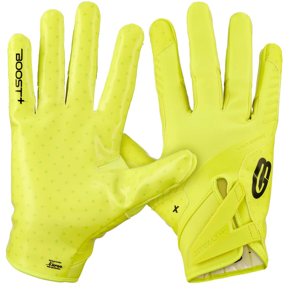 grip-boost-stealth-6-0-football-handschuhe-neon-gelb image 1