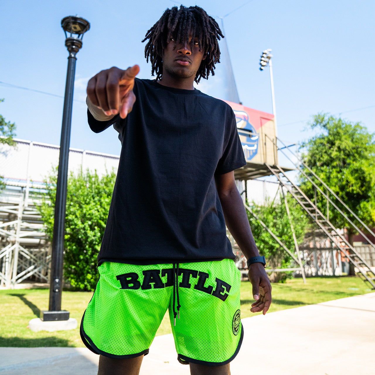 battle-astrofly-worldwide-patch-mesh-shorts-schwarz-l image 2