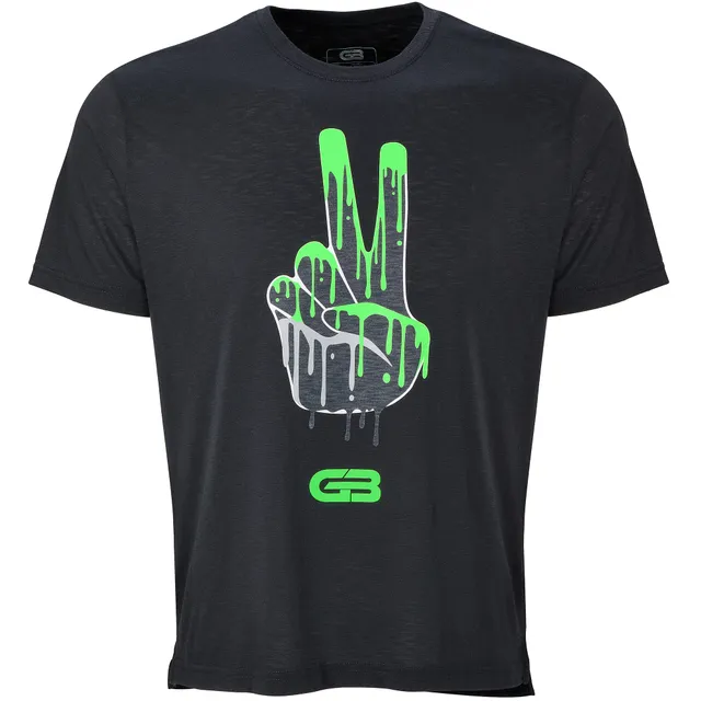 grip-boost-stealth-lime-drip-peace-t-shirt-lime-feuchtigkeitsableitend image 1