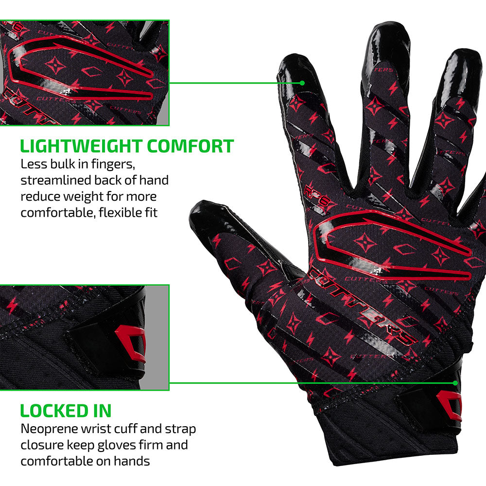 cutters-rev-pro-6-0-receiver-handschuhe-black-red-lux-grip image 4