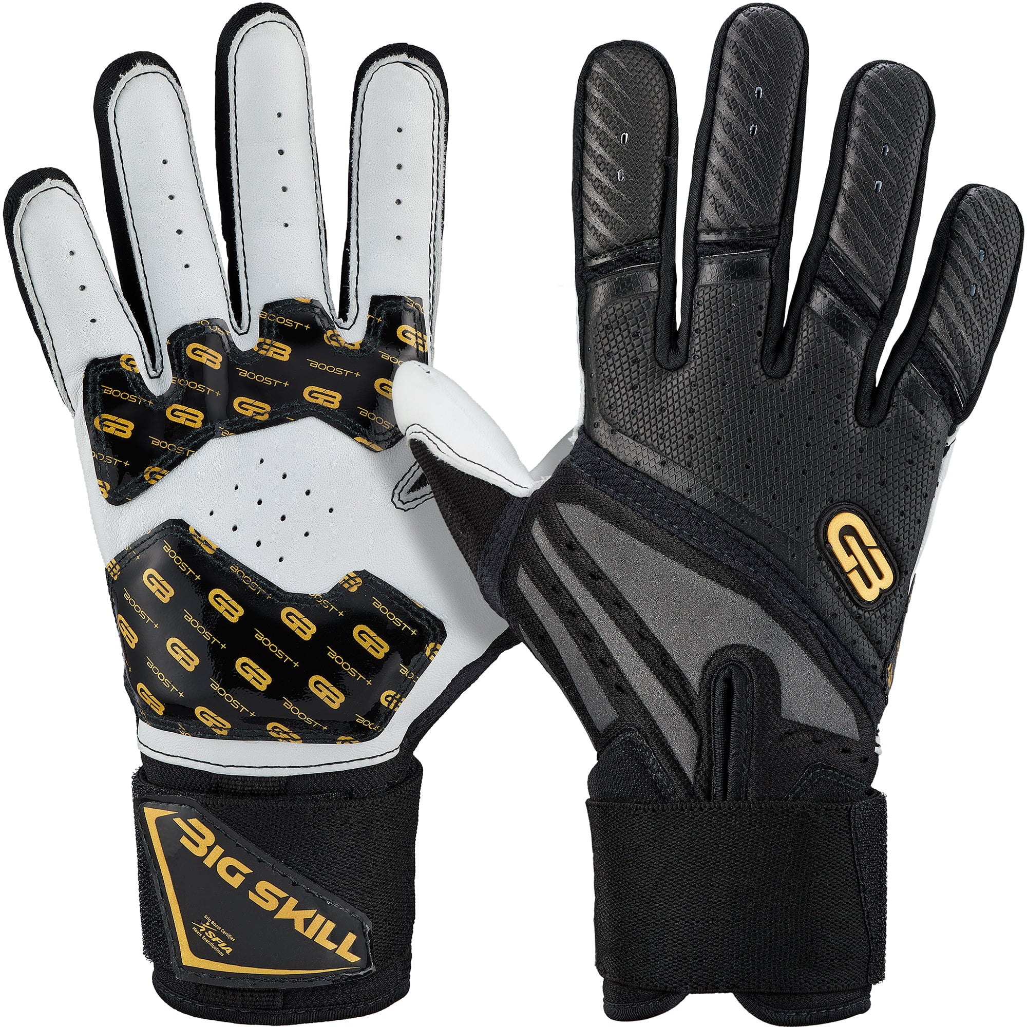 grip-boost-big-skill-2-0-footballhandschuhe-schwarz-leder-lineman image 1