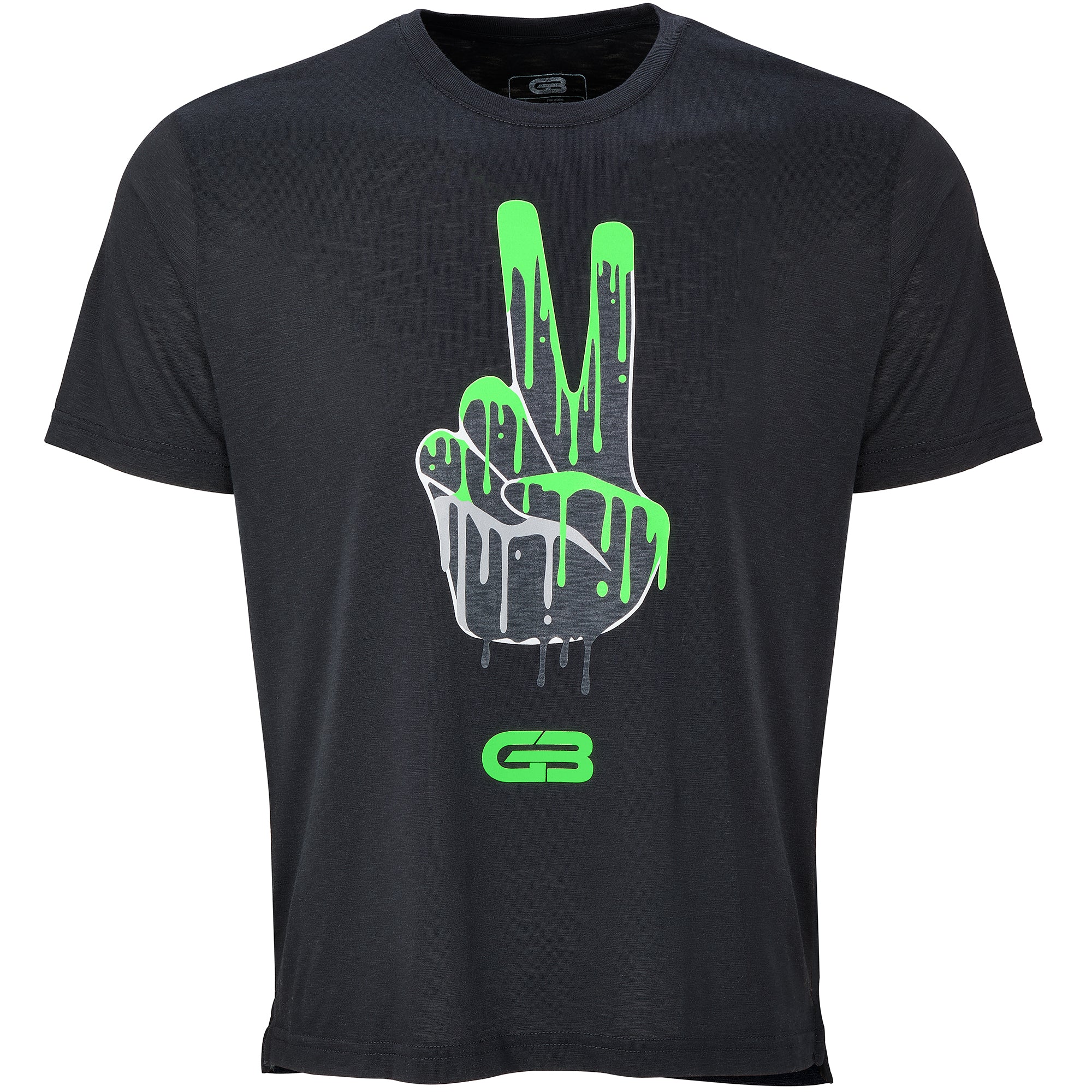 grip-boost-stealth-lime-drip-peace-t-shirt-lime-feuchtigkeitsableitend image 1