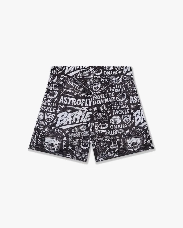 battle-sports-astrofly-collage-mesh-shorts-schwarz-mit-liner image 1