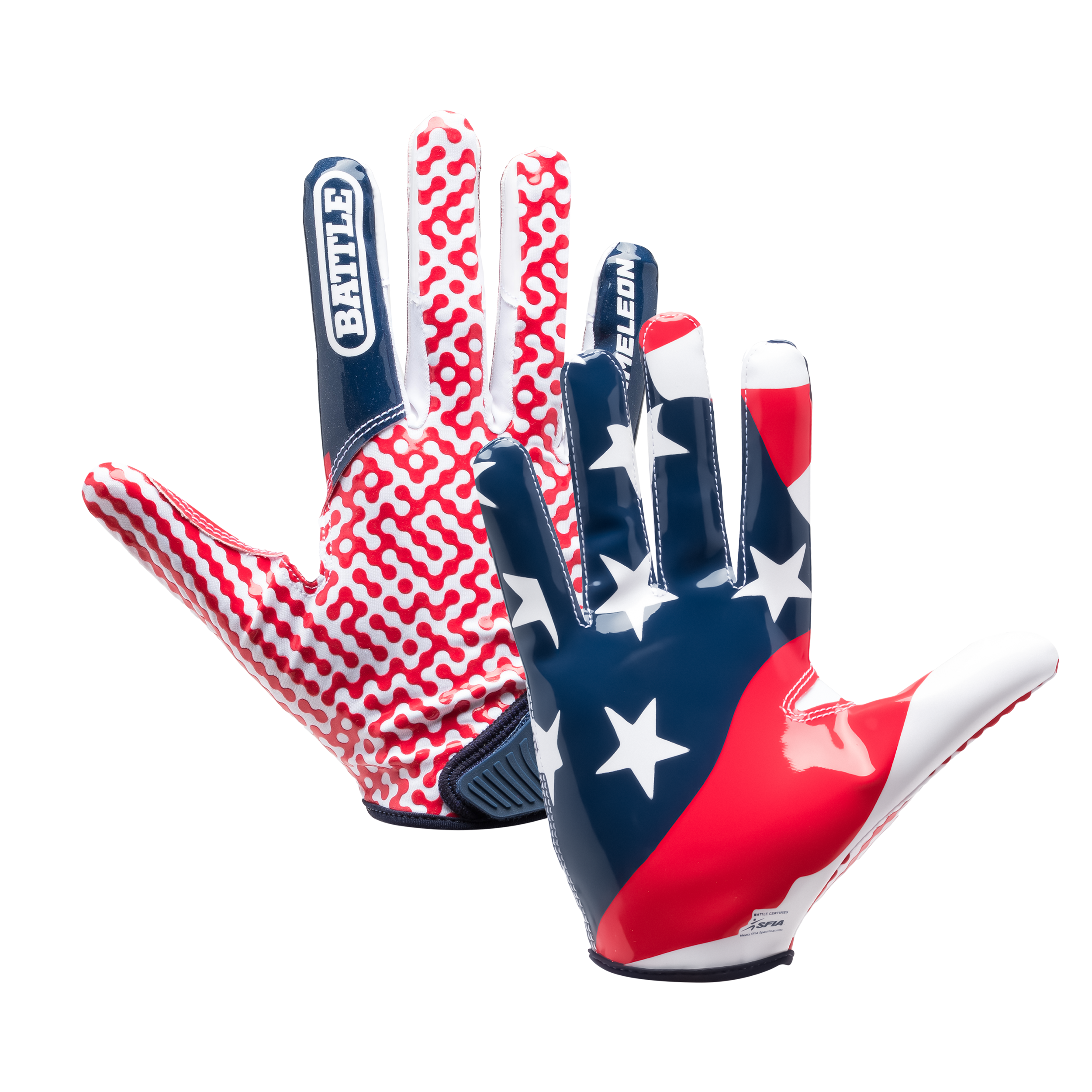 battle-chameleon-usa-receiver-football-handschuhe-rot-wei-blau-l image 2