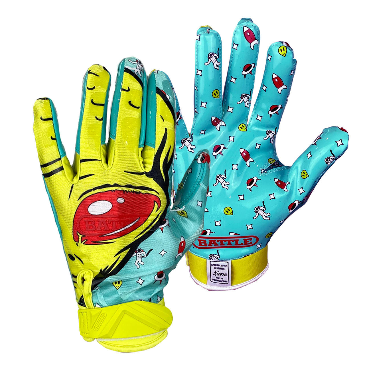 battle-double-threat-alien-receiver-handschuhe-neon-gr-n-l-grip image 8