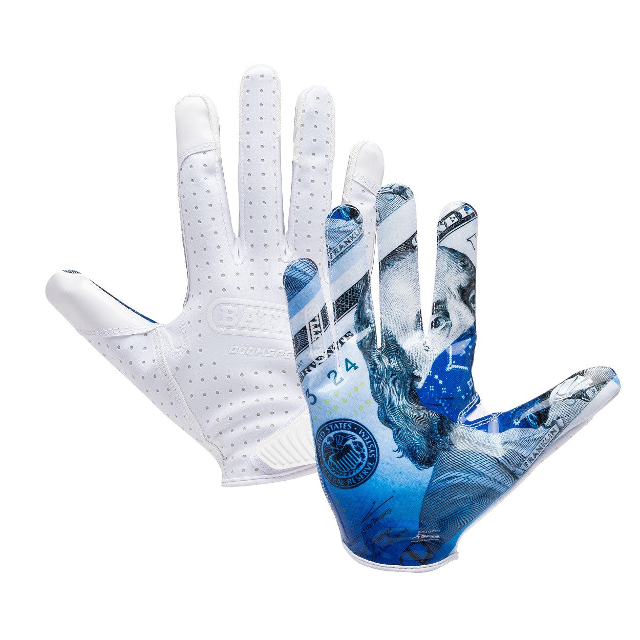 battle-doom-speed-blue-strips-receiver-football-handschuhe-grip image 2