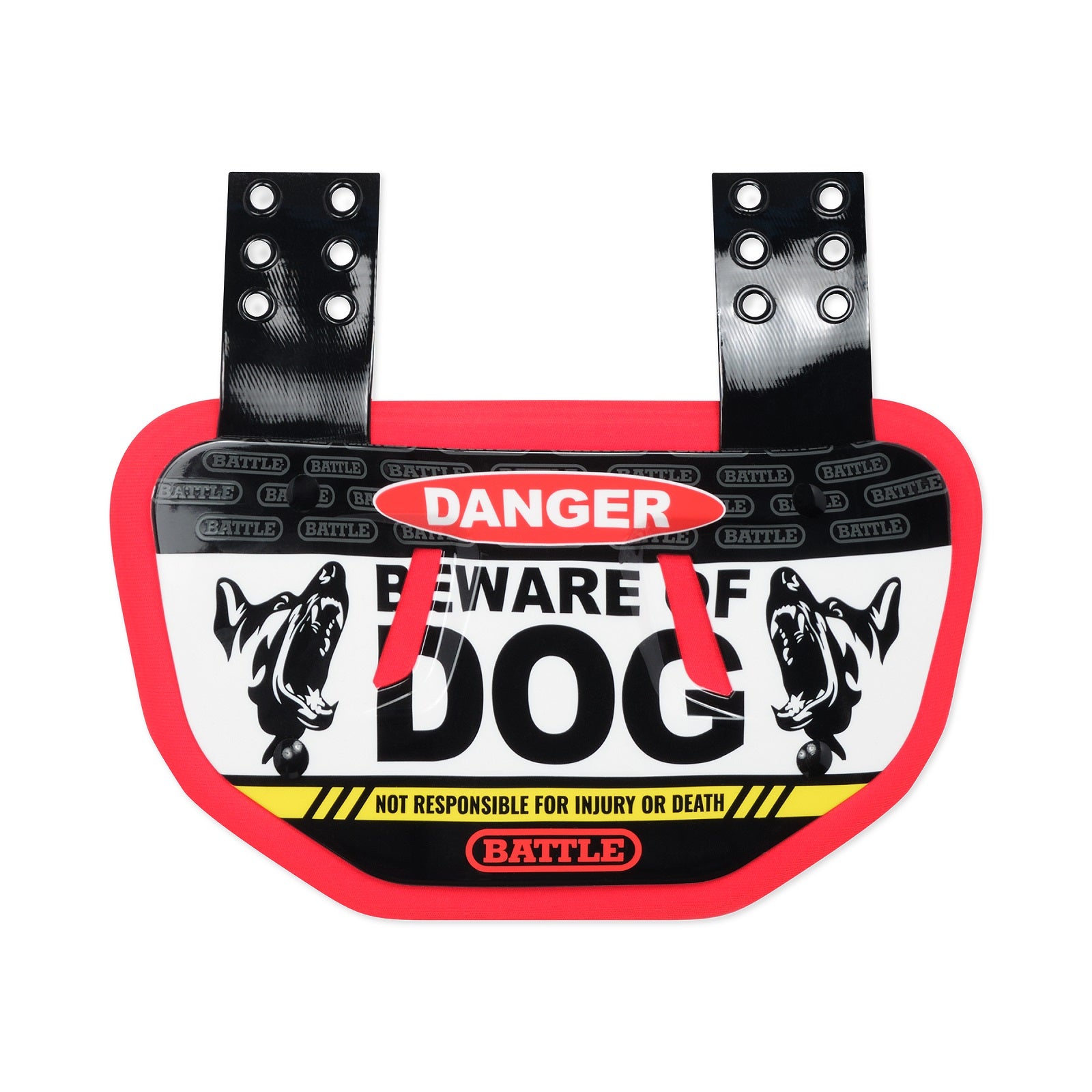 battle-defender-beware-of-dog-back-plate-youth-fu-ball image 2