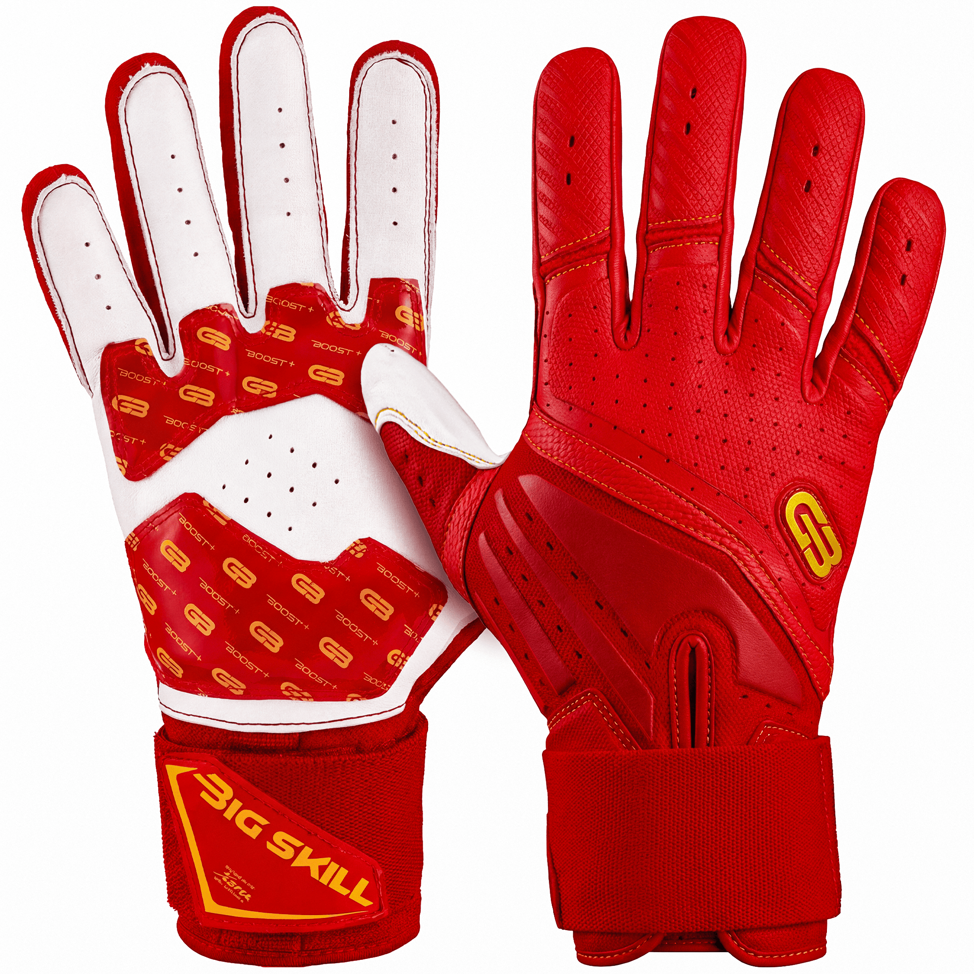 grip-boost-big-skill-2-0-lineman-footballhandschuhe-rot-leder image 1