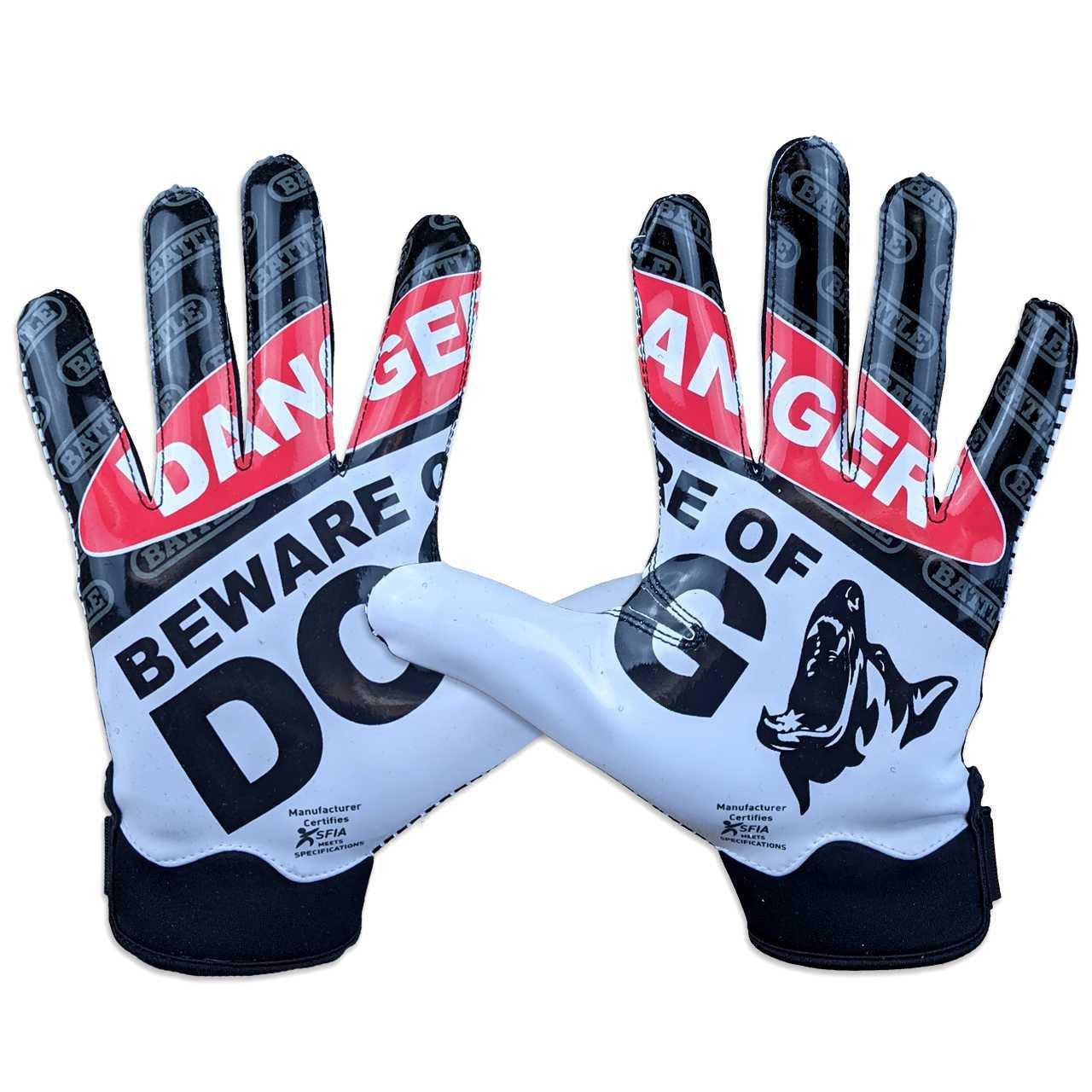 battle-doom-1-0-beware-of-dog-football-handschuhe-schwarz-adult image 3