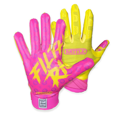 battle-double-threat-filthy-rich-receiver-handschuhe-gold-grip image 8